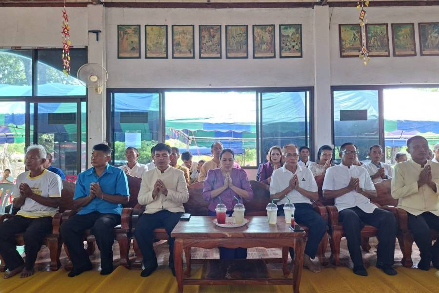 9 ส.ค.68 ร่วมทำบุญสังฆทาน ณ วัดบ้านหนองฮู