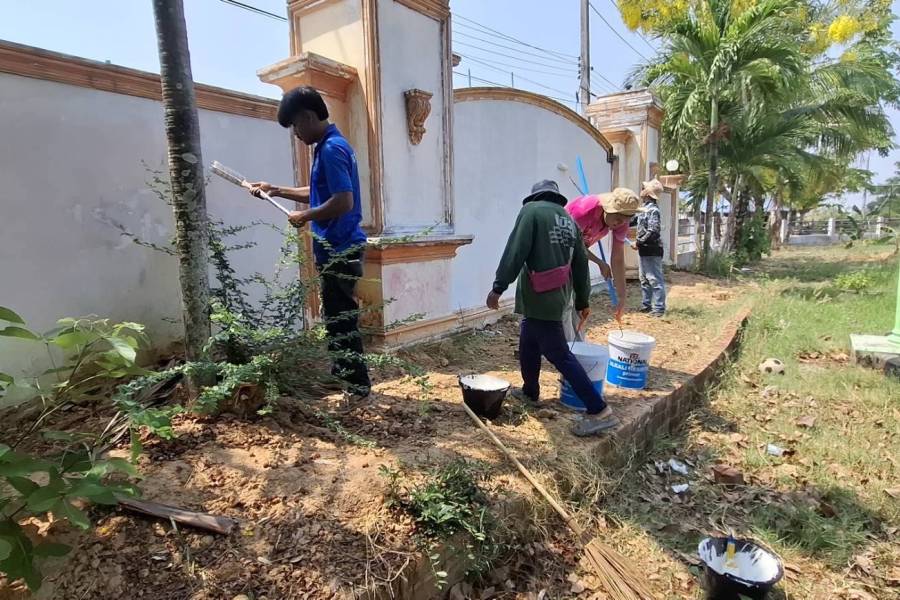 27 มี.ค.69 ร่วมกันทาสีรั้วโรงเรียนบ้านอีเซ